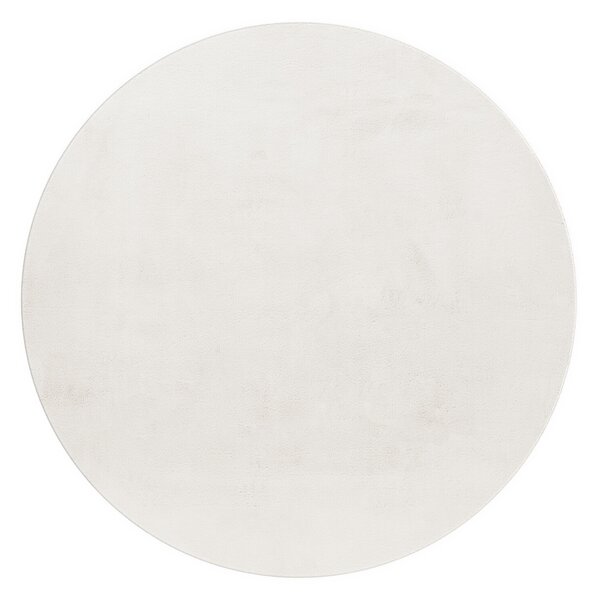 Ayyildiz, Kusový koberec Pouffy 5100 Cream kruh, 200x200 (průměr) kruh, bílá, obývací pokoj