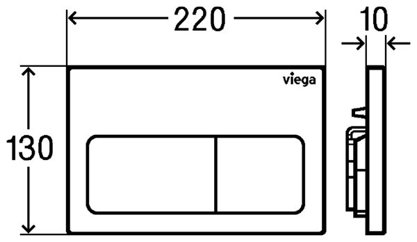 Viega Visign splachovací tlačítko pro WC bílá 773731