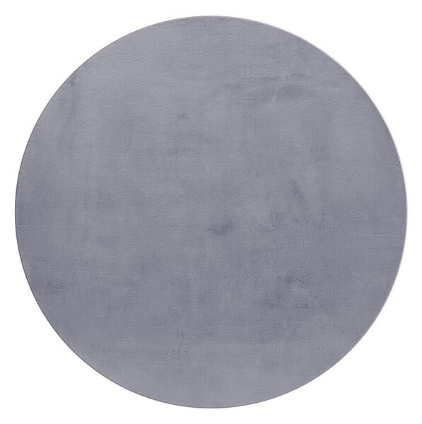 Ayyildiz, Kusový koberec Pouffy 5100 Grey kruh, 120x120 (průměr) kruh, šedá, obývací pokoj
