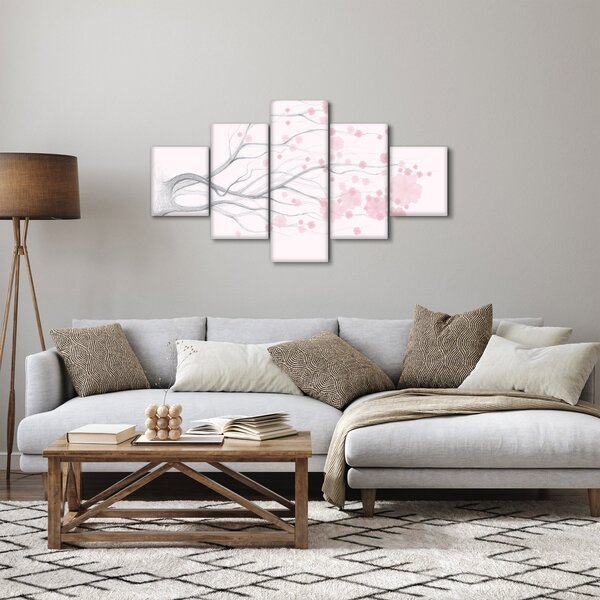 Obraz - Růžové květy (125x70 cm)