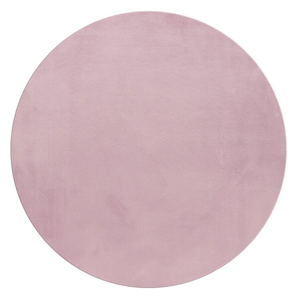Ayyildiz, Kusový koberec Pouffy 5100 Rose kruh, 120x120 (průměr) kruh, růžová, obývací pokoj