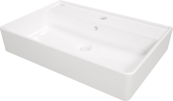 Deante Temisto umyvadlo 61x41 cm obdélníkový klasický-na pult bílá lesk CDT_6U7S