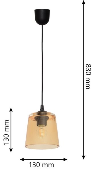 Lustr na lanku LUCEA 1xE27/15W/230V