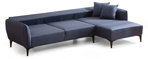 Modrá rohová pohovka Belissimo, pravý roh – Balcab Home