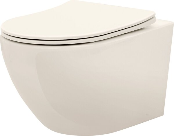 Závěsná WC Misa Rea Beige CARLO MINI RIMLESS