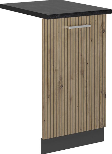 Čelní panel myčky Vicco R-Line Řemeslný dub 45 cm , PD Antracit, Model 55136