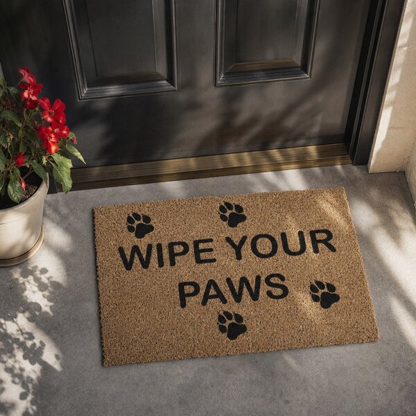 Rohožka z kokosového vlákna 40x60 cm Wipe Your Paws – Artsy Doormats