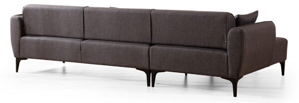 Tmavě šedá rohová pohovka Belissimo, levý roh – Balcab Home