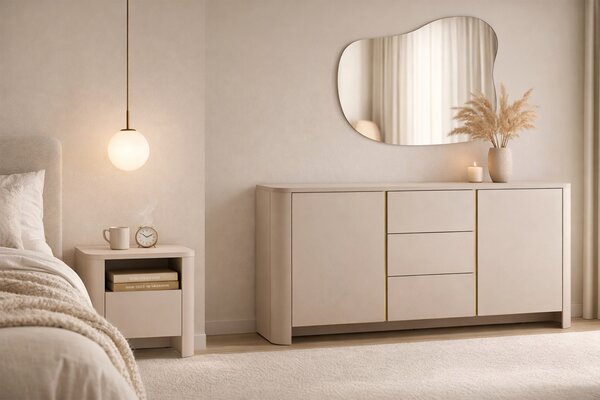 Noční stolek Sorrenti 58 cm – kašmír