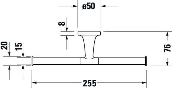 Duravit Starck T držák na toaletní papír zlatá 0099383400