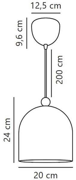 Nordlux Gaston závěsné svítidlo 1x40 W hnědá 2412653018