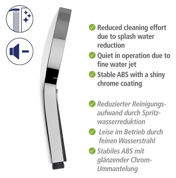 Sprchový set z nerezové oceli v leskle stříbrné barvě 120 cm Soft Water – Wenko