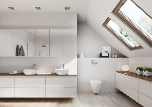 Cersanit Luna splachovací tlačítko pro WC lesklý chrom-matný chrom K97-0571
