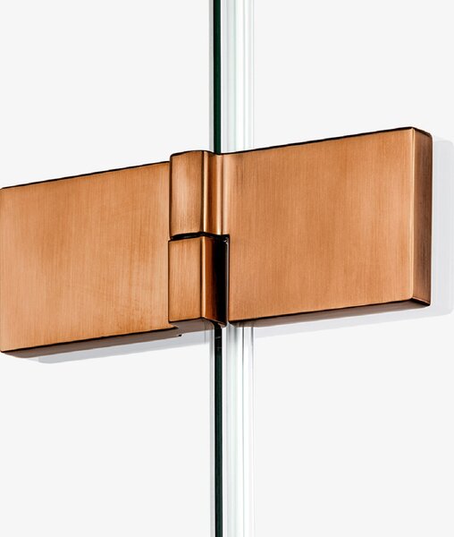 New Trendy Avexa Copper Brushed sprchový kout 110x80 cm obdélníkový měděná kartáčovaný/průhledné sklo EXK-3549