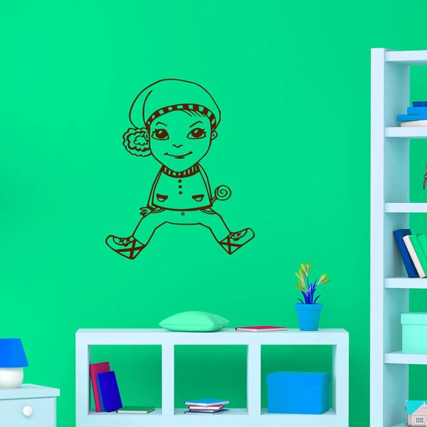 Živá Zeď Samolepka Skřítek Barva: černá