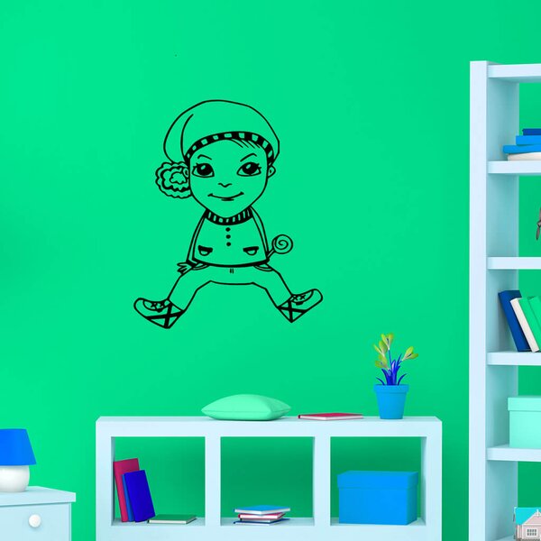 Živá Zeď Samolepka Skřítek Barva: černá
