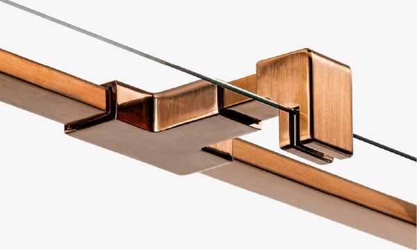 New Trendy Avexa Copper Brushed sprchový kout 110x80 cm obdélníkový měděná kartáčovaný/průhledné sklo EXK-3549