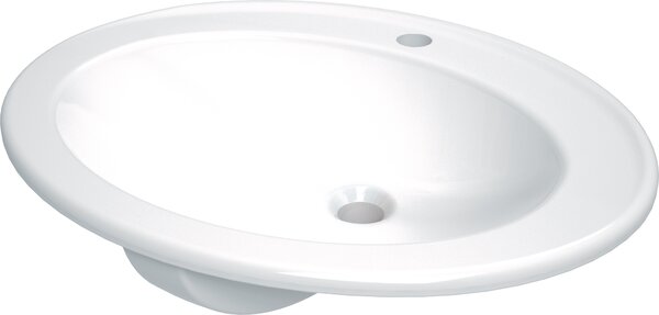 Deante Round umyvadlo 58x46.3 cm oválné zápustný bílá lesk CGR_6U6B