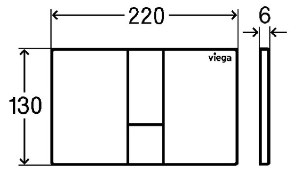 Viega splachovací tlačítko pro WC černá 773304