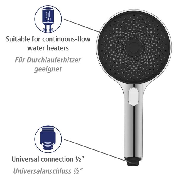 Sprchový set z nerezové oceli v leskle stříbrné barvě 120 cm Soft Water – Wenko