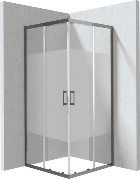 Deante Funkia Evo sprchový kout 80x80 cm čtvercový grafitová matný/vzorované sklo KYCDE88P