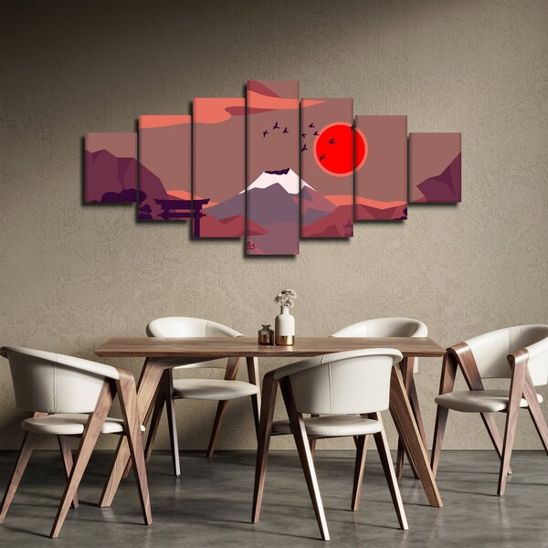 Obraz - Ilustrace hory Fuji (210x100 cm)