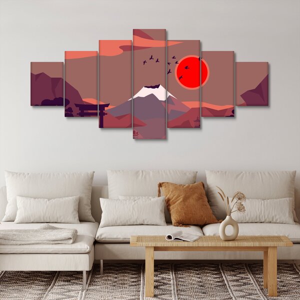 Obraz - Ilustrace hory Fuji (210x100 cm)