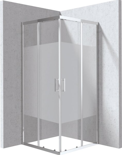 Deante Funkia Evo sprchový kout 80x80 cm čtvercový chrom lesk/vzorované sklo KYC_0E88P
