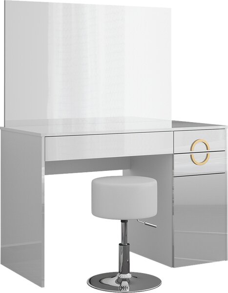 Toaletní stolek Vicco Adela Bílá 115 cm s taburetem, Model 40856