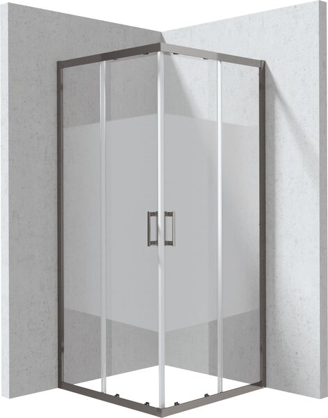 Deante Funkia Evo sprchový kout 90x90 cm čtvercový grafitová matný/vzorované sklo KYC_DE99P
