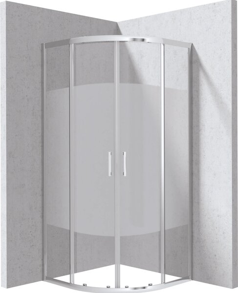 Deante Funkia Evo sprchový kout 90x90 cm půlkulatá chrom lesk/vzorované sklo KYP0E99P