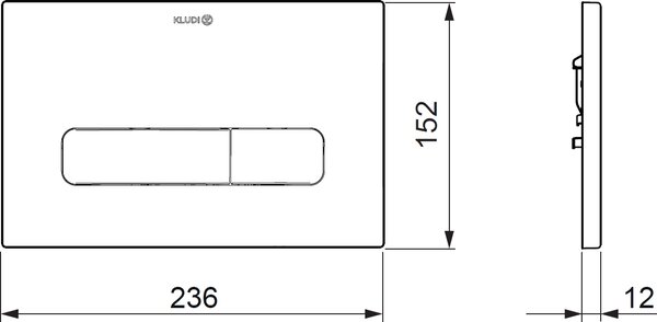 Kludi Unifix splachovací tlačítko pro WC bílá 30PP0143