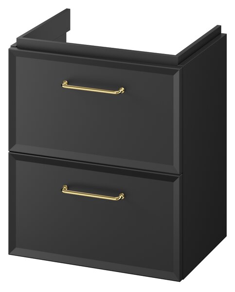 Cersanit Milagros skříňka 49.4x34.6x55.1 cm pod umyvadlo závěsná černá S1021-006
