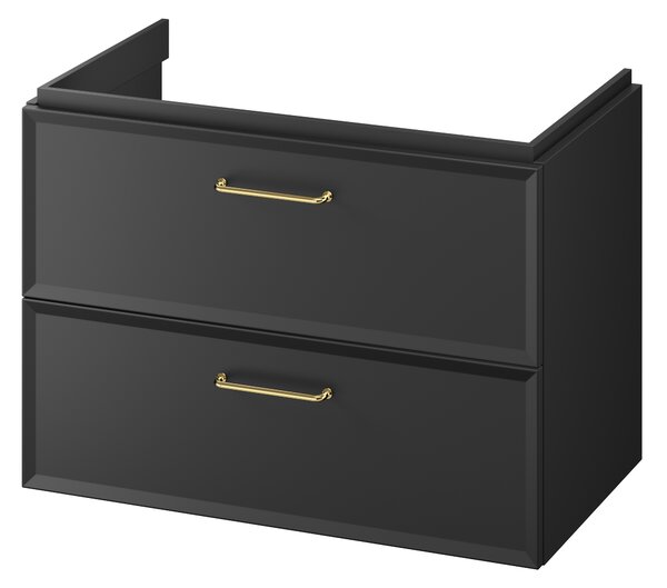 Cersanit Milagros skříňka 79.4x44.6x55.1 cm pod umyvadlo závěsná černá S1017-003