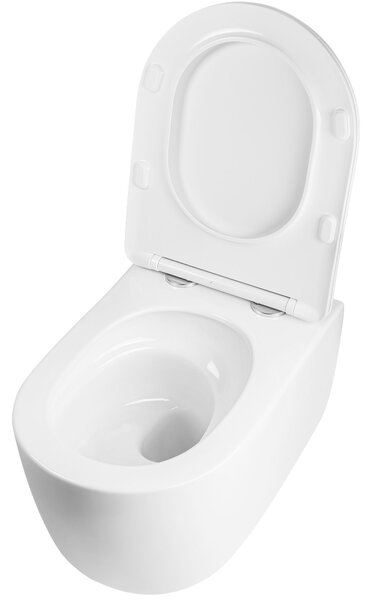 Rea Eddy, závěsná záchodová mísa Tornado Rimless 525x360x360 mm se sedátkem, REA-C6560