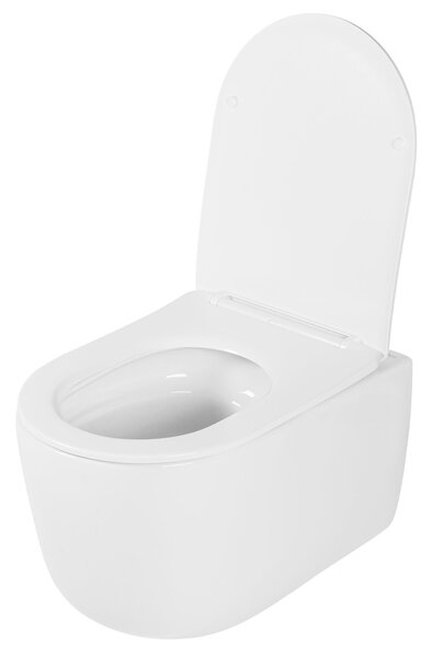 Rea Eddy, závěsná záchodová mísa Tornado Rimless 525x360x360 mm se sedátkem, REA-C6560