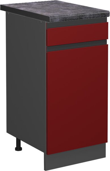 Spodní skříňka kuchyňské linky Vicco R-Line Červená 40 cm , PD Antracit, Model 45818