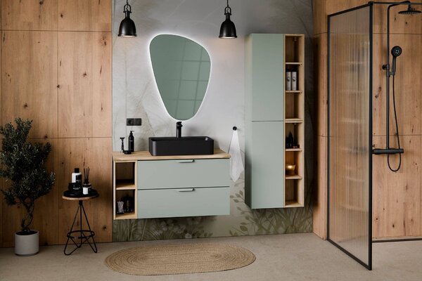 Sada skříňka Comad Aster Green ASTER GREEN 82-60-46-2S, umyvadlo Comad Smile UM-6252SMILE40DP, CREMONA 89-60-46 M