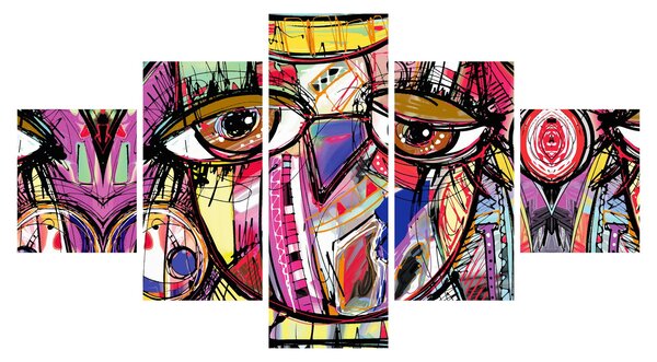 Obraz - Street art - sova (125x70 cm)