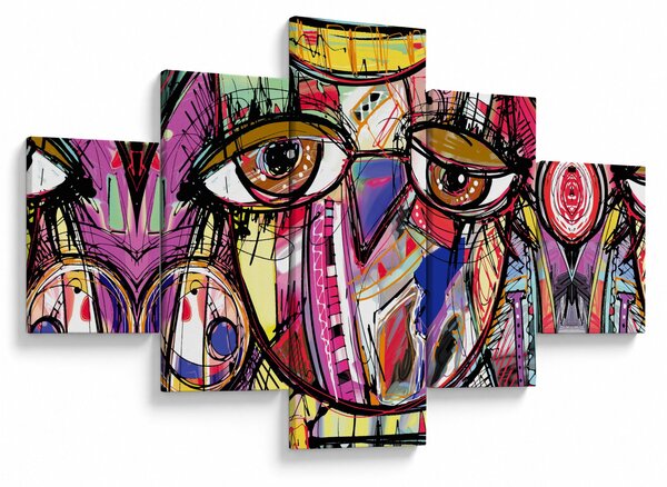Obraz - Street art - sova (125x70 cm)