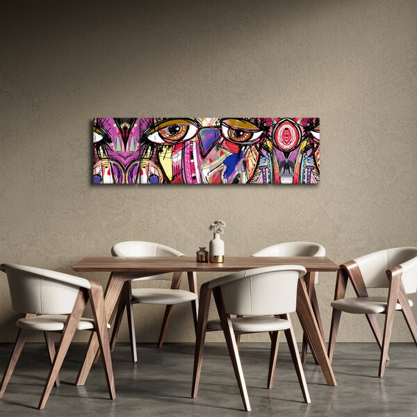Obraz - Street art - sova (170x50 cm)