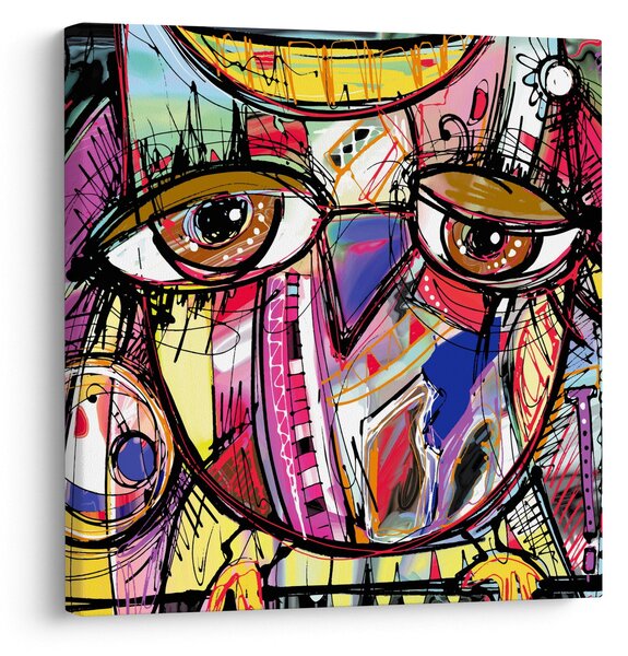 Obraz - Street art - sova (30x30 cm)