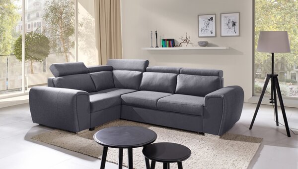 Rohová sedací souprava Ward (šedá) (L). Akce -20%