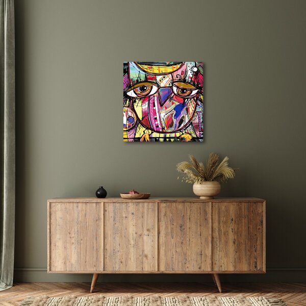 Obraz - Street art - sova (30x30 cm)