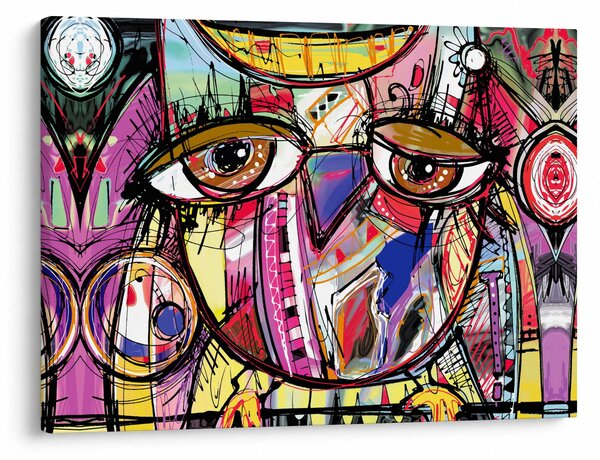 Obraz - Street art - sova (70x50 cm)