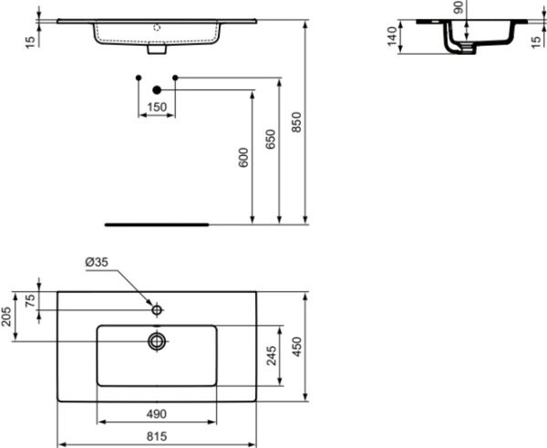 Ideal Standard Eurovit+ umyvadla se skříňkou 81.5 cm šedá R0574TI
