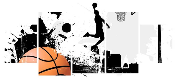 Obraz - Hráč basketbalu (125x70 cm)