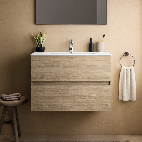 Ideal Standard Eurovit+ umyvadla se skříňkou 81.5 cm dub R0574Y8