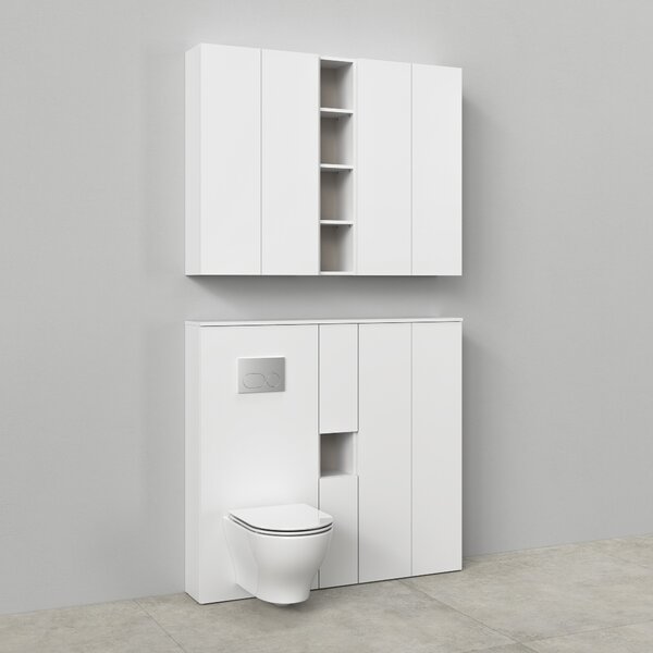 Cersanit Milagros souprava rámu 20x22.2x120 cm boční stojící bílá S1026-040