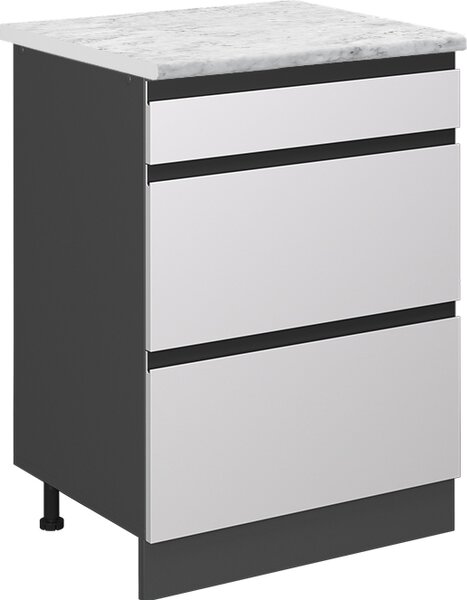 Spodní skříňka kuchyňské linky Vicco R-Line Bílá 60 cm PD Mramor, Model 46702